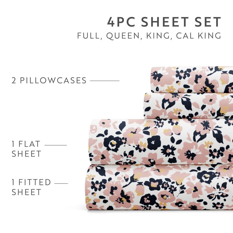 Delicate Blossoms Patterned Ultra-Soft Bed Sheet Sets