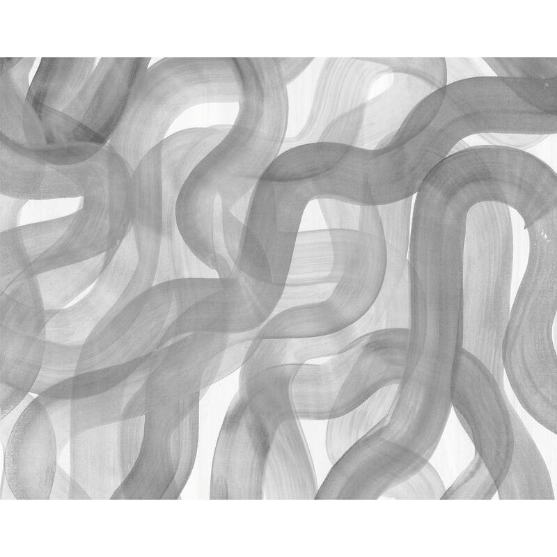 Karen Revis Waves Grey Wall Mural