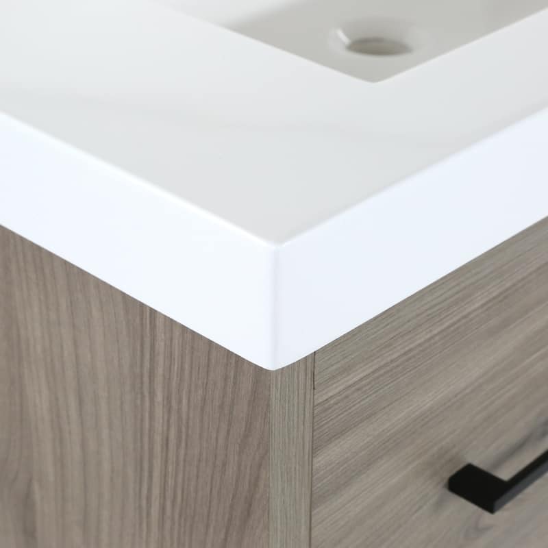 Rialta 31" 3-Drawer Bathroom Vanity With White Sink Top