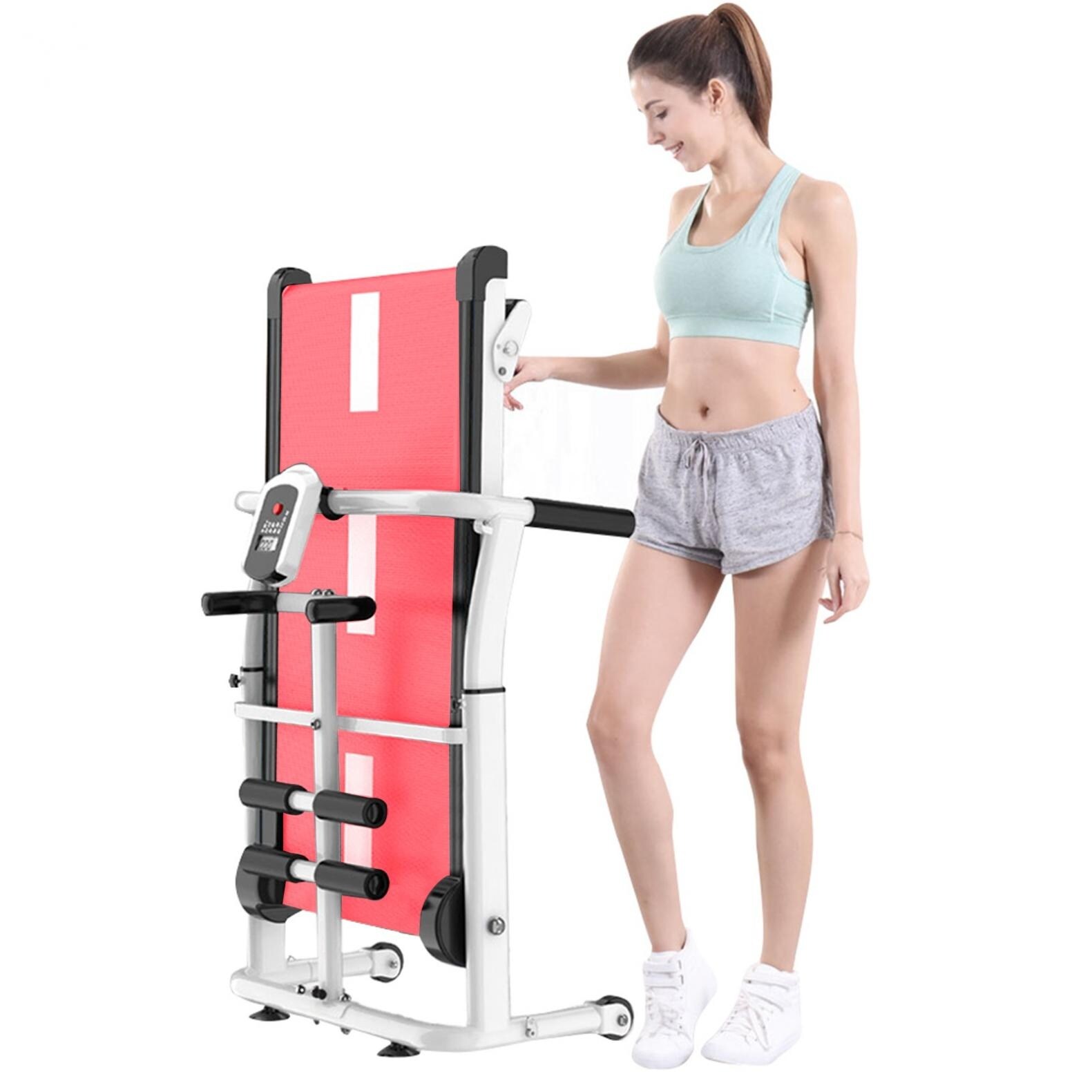 Folding Manual Treadmill Working Machine Cardio Fitness Exercise Incline Home