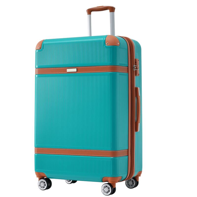 3 Piece Hardside Lightweight Luggage Sets with Double Spinner 8 Wheels and TSA Lock