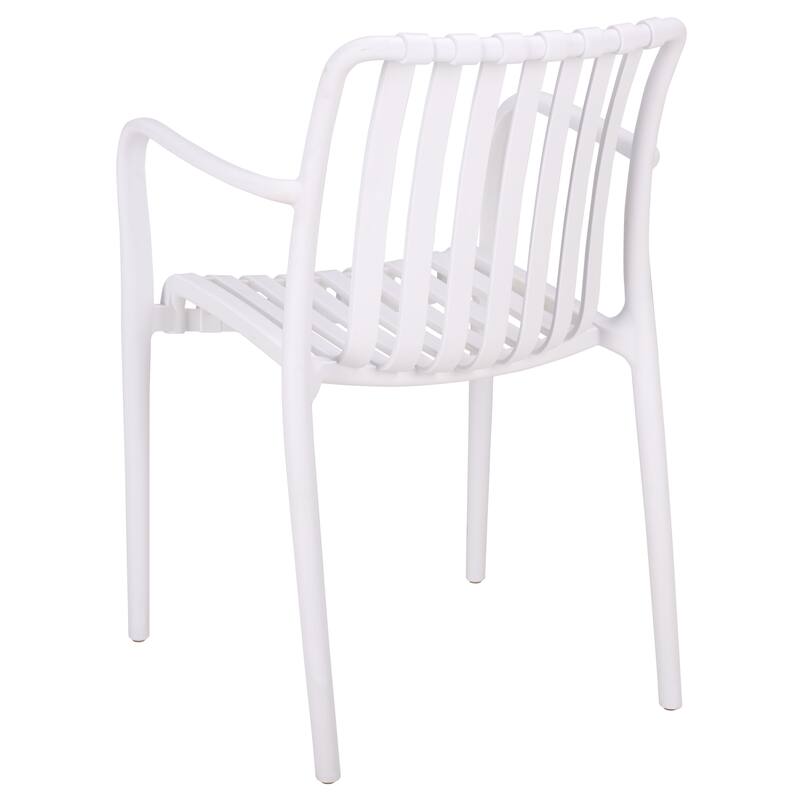 SAFAVIEH Outdoor Living Holly Stacking Dining Armchair (Set of 2) - 22"W x 22"D x 32"H