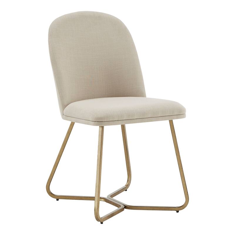 Cheyenne Gold Metal Dining Chair (Set of 2) by iNSPIRE Q Modern - Beige