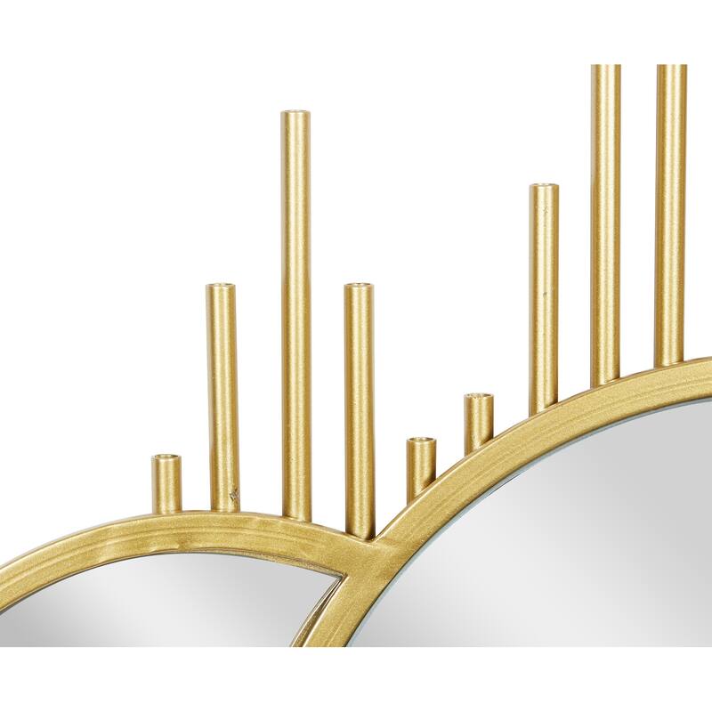 CosmoLiving by Cosmopolitan Gold Metal Room Wall Mirror