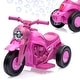 preview thumbnail 22 of 26, Kids Motorcycle with Bubble Function Pink