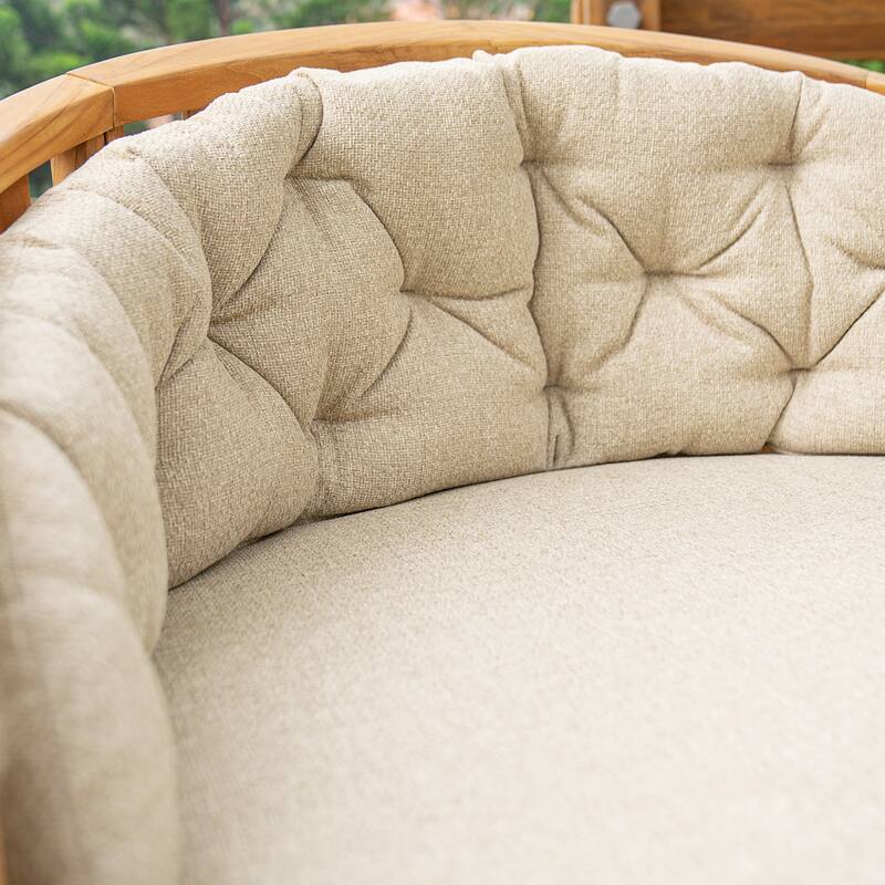 Cambridge Casual Bernese Teak Wood Oversized Patio Club Chair