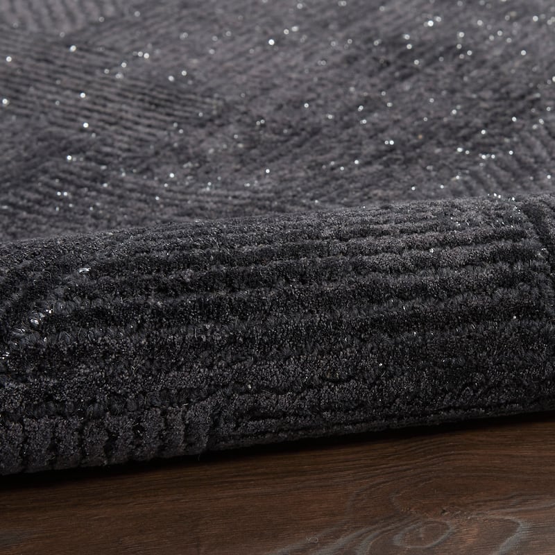 Michael Amini Abstract Linear Shimmer Area Rug