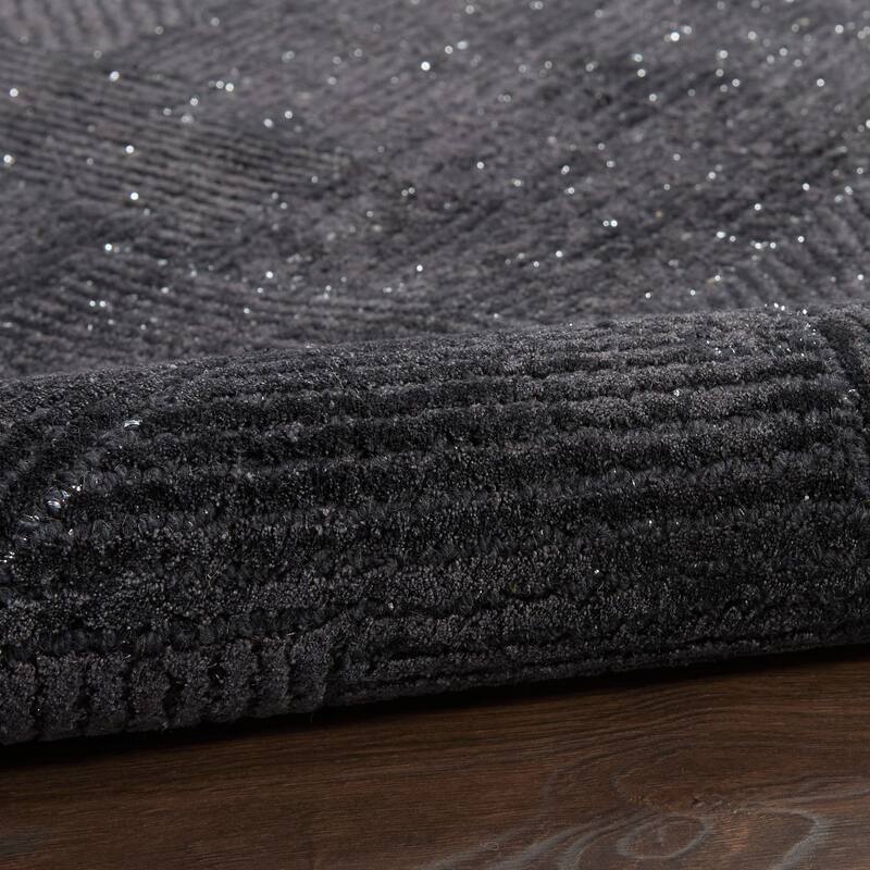 Michael Amini Abstract Linear Shimmer Area Rug