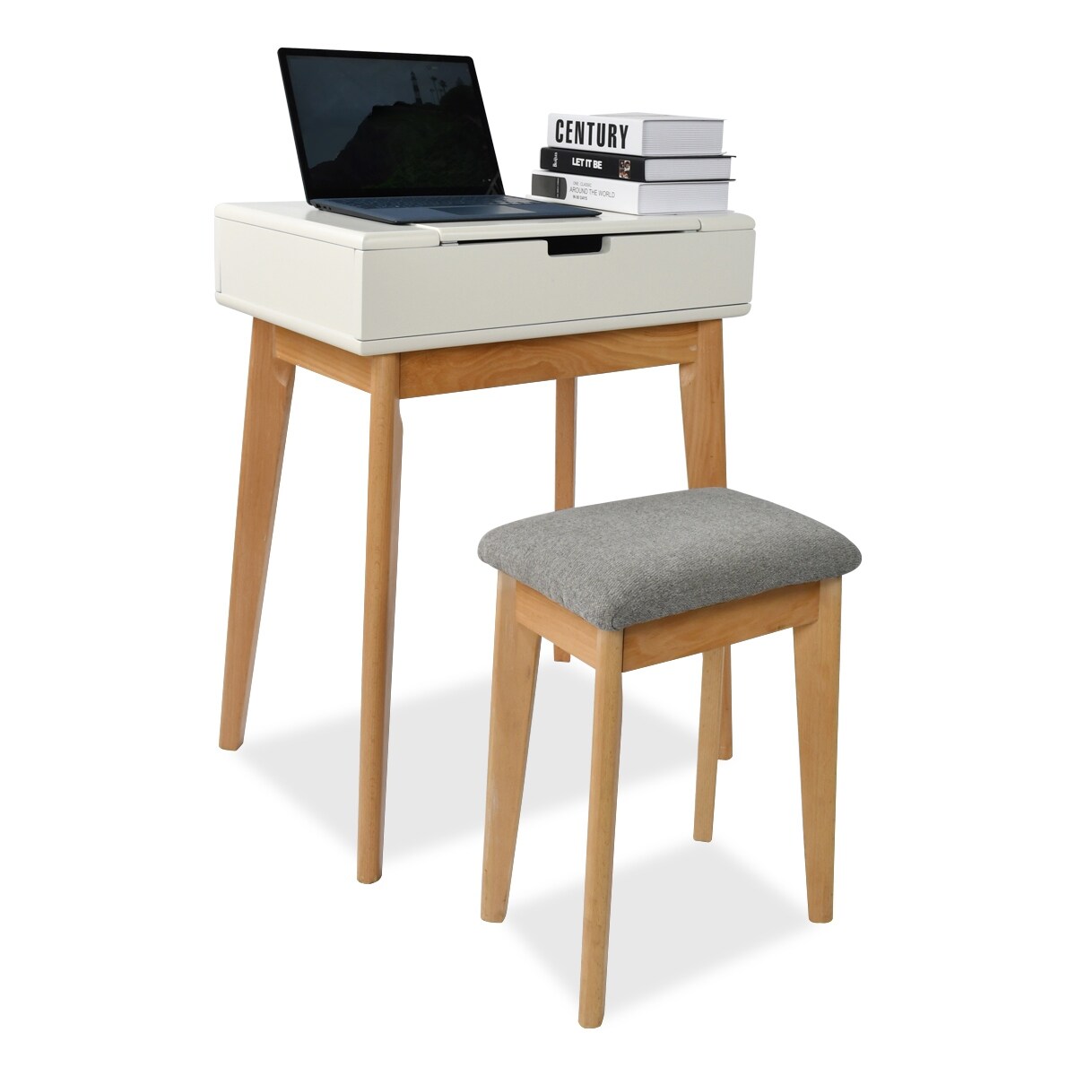 2 Piece A Vanity Table With Flip Up Mirror And A Stool Overstock 32222327 How to build an adirondack chair and table. overstock com