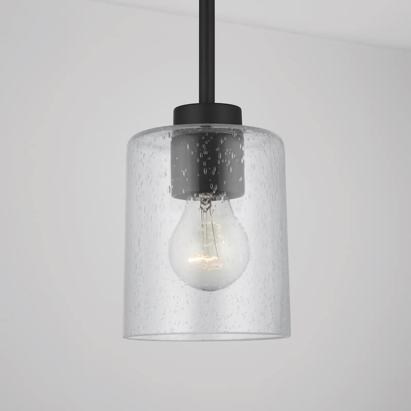 Greyson 1-light Hanging Pendant w/ Clear Seeded Glass