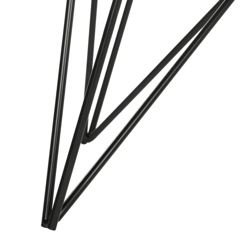 SAFAVIEH Glennis Mid-Century Modern Light Grey / Black End Table - 23.6" x 23.6" x 15.8" - 24Wx24Dx16H