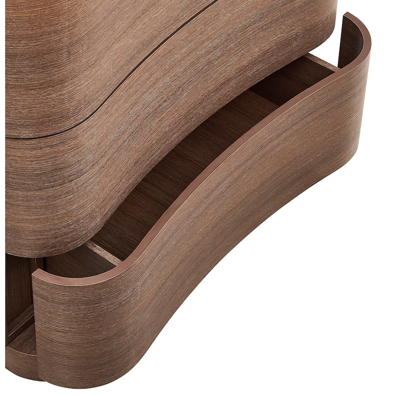 Mirae 3-Drawer Curved Compact Dresser