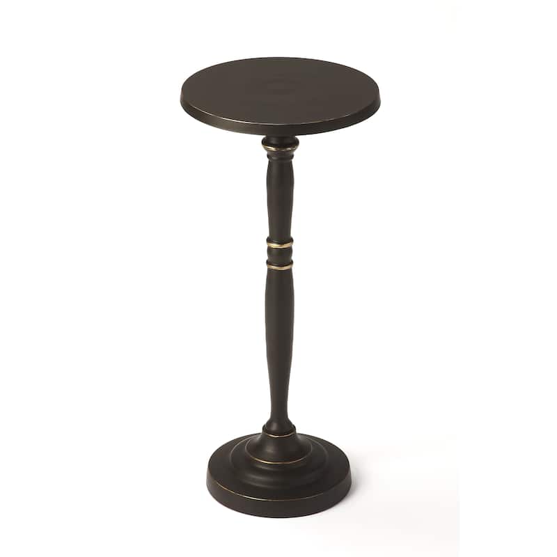 Langford Indoor 10 in. W Round Metal Pedestal Base Side Table