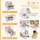 preview thumbnail 14 of 21, 3 in 1 Kids Convertible Activity Bench with 2 Removable Fabric Bins - 21" x 22" x 58"