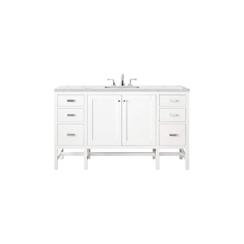 James Martin Vanities Addison 60" Single Vanity, Glossy White
