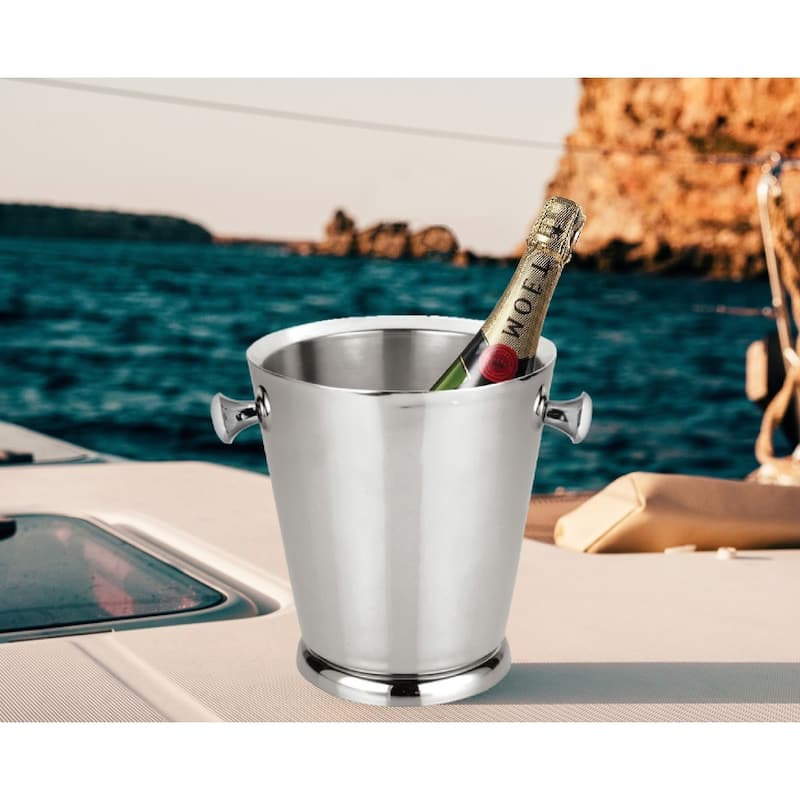 Sol Living Double Walled Stainless Steel Champagne Bucket - 8' x 11'