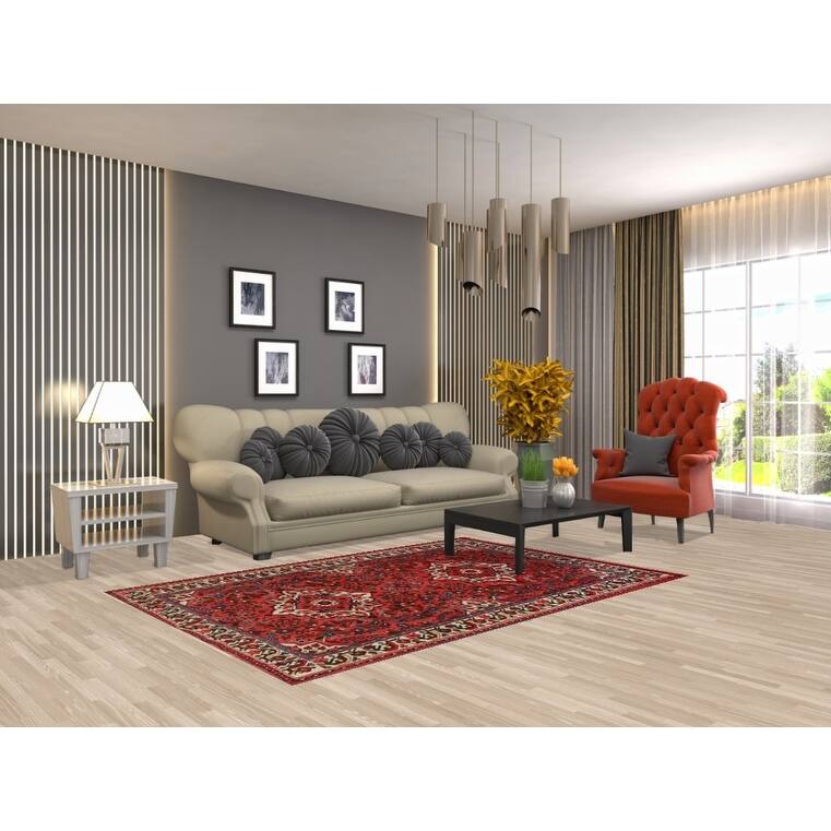 Floral Lilian Persian Area Rug Handmade Wool Carpet - 4'6" x 6'7"