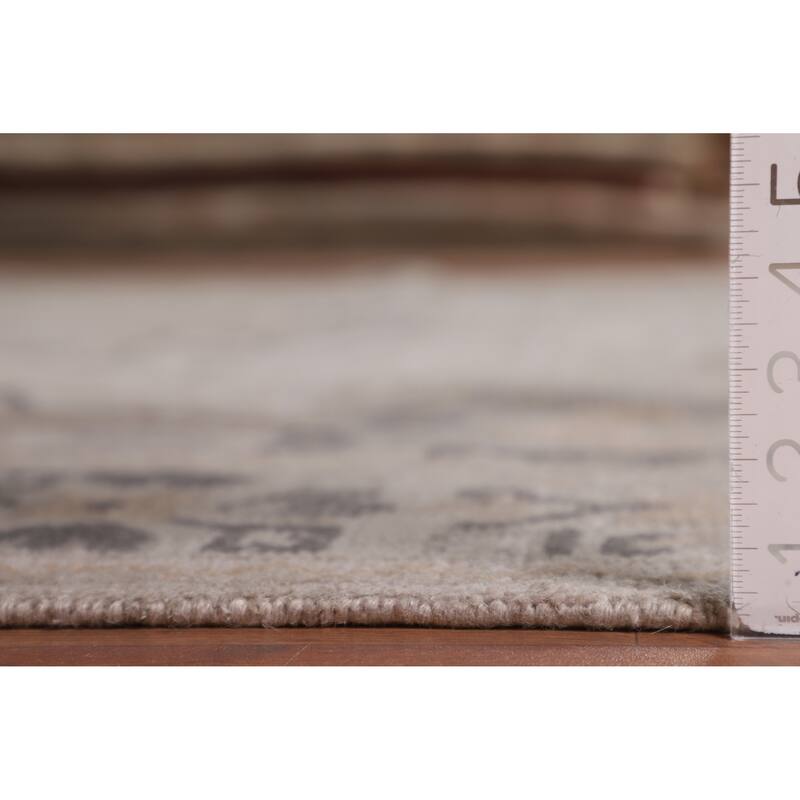 Geometric Heriz Serapi Indian Area Rug Hand-Knotted Wool Carpet - 8'9"x 11'8"