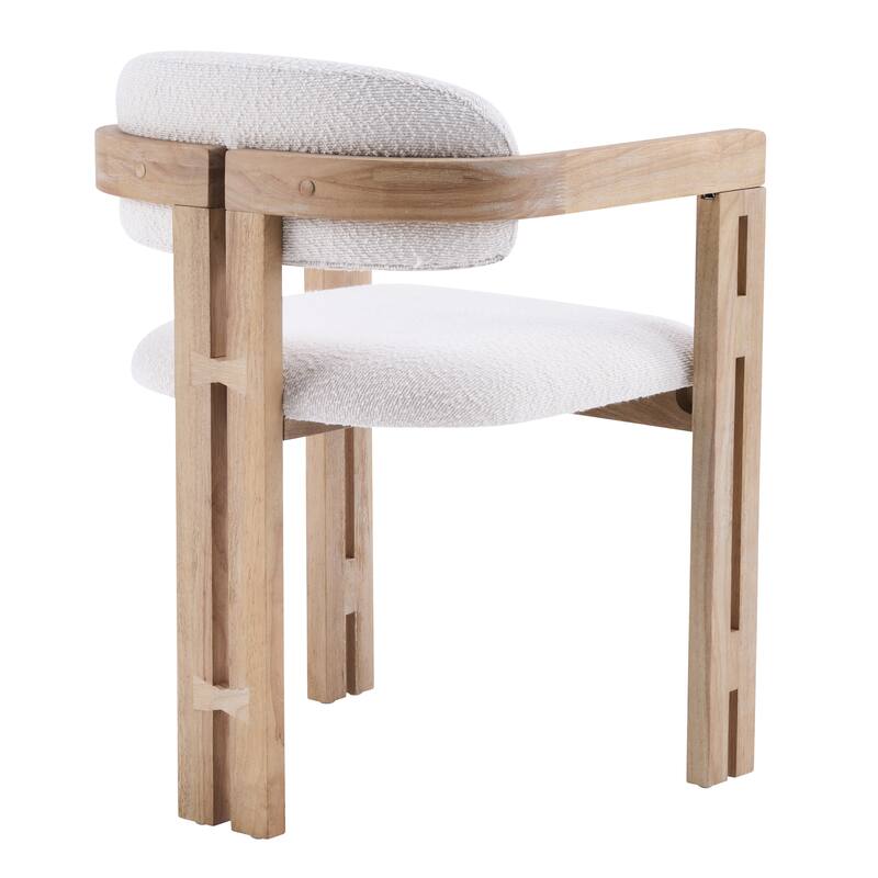 Christopher Knight Home - Modern Wooden Upholstered Dining Chair with Round Back