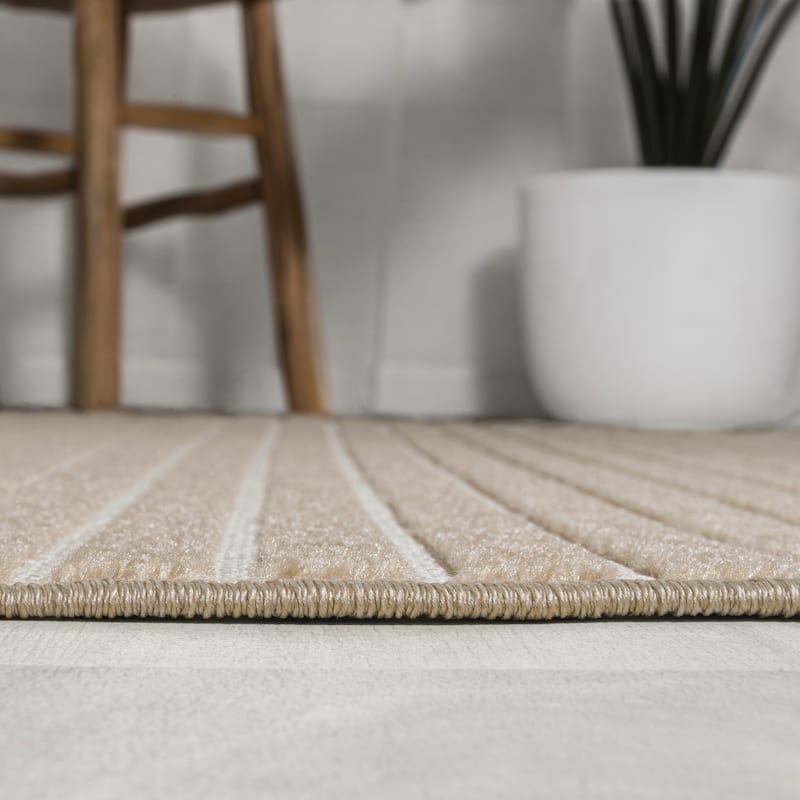 JONATHAN Y Maribo Minimalist Scandi Striped Navy/ivory Area Rug