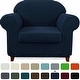 preview thumbnail 38 of 91, Subrtex Stretch Armchair Slipcover 2 Piece Spandex Furniture Protector Navy