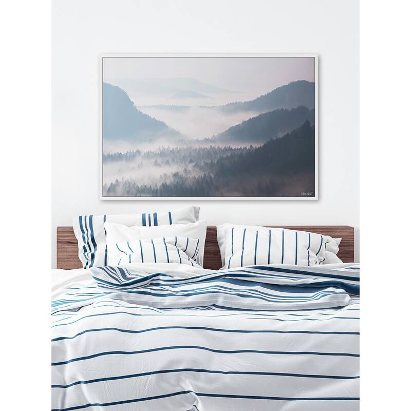 Perfect Winter Day Floater Framed Print on Canvas