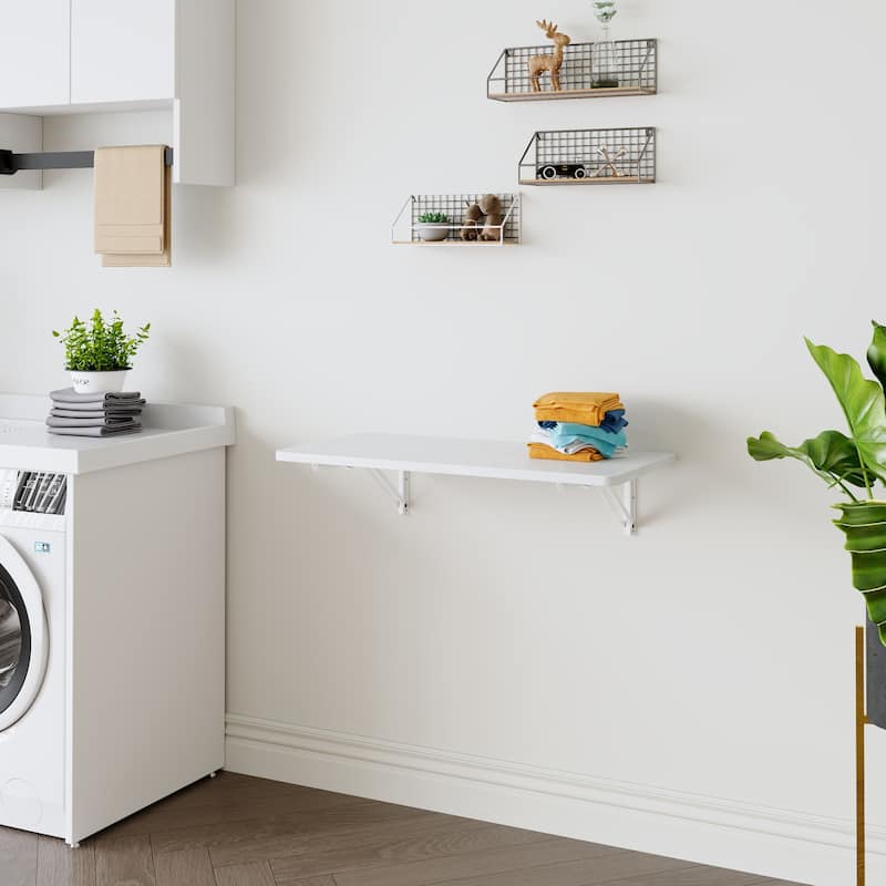 Small Spaces Folding Table Wall Mounted Magazine Holder
