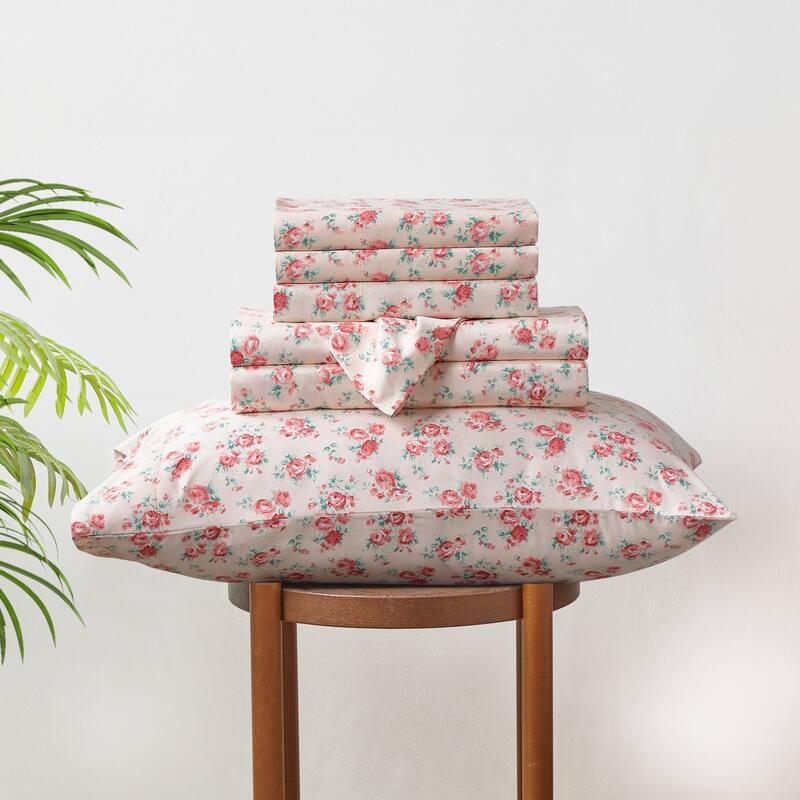Modern Threads 6-Piece Satin Sheet Set with Deep Pocket Fitted Sheet, 4 Pillowcases, and Organizer