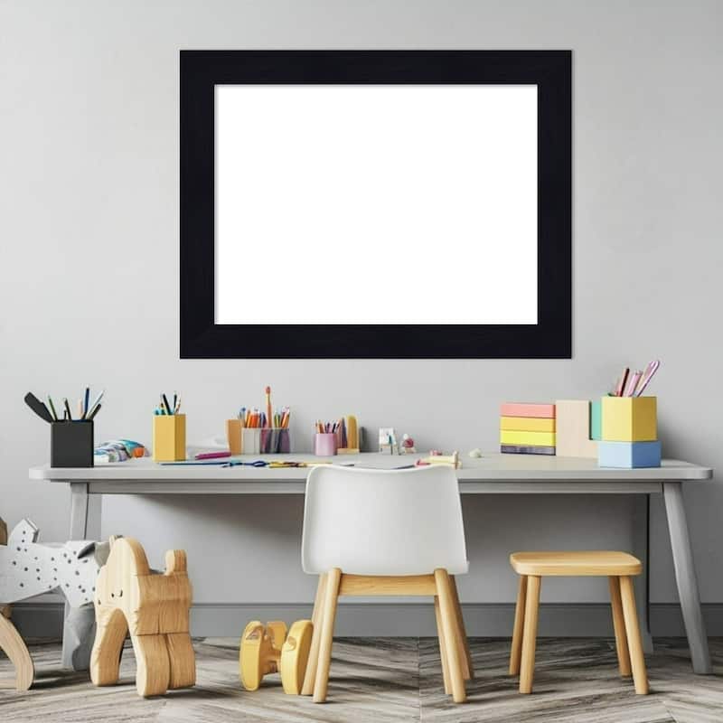 Amanti Art Shiplap Navy Framed Dry Erase Magnetic Board