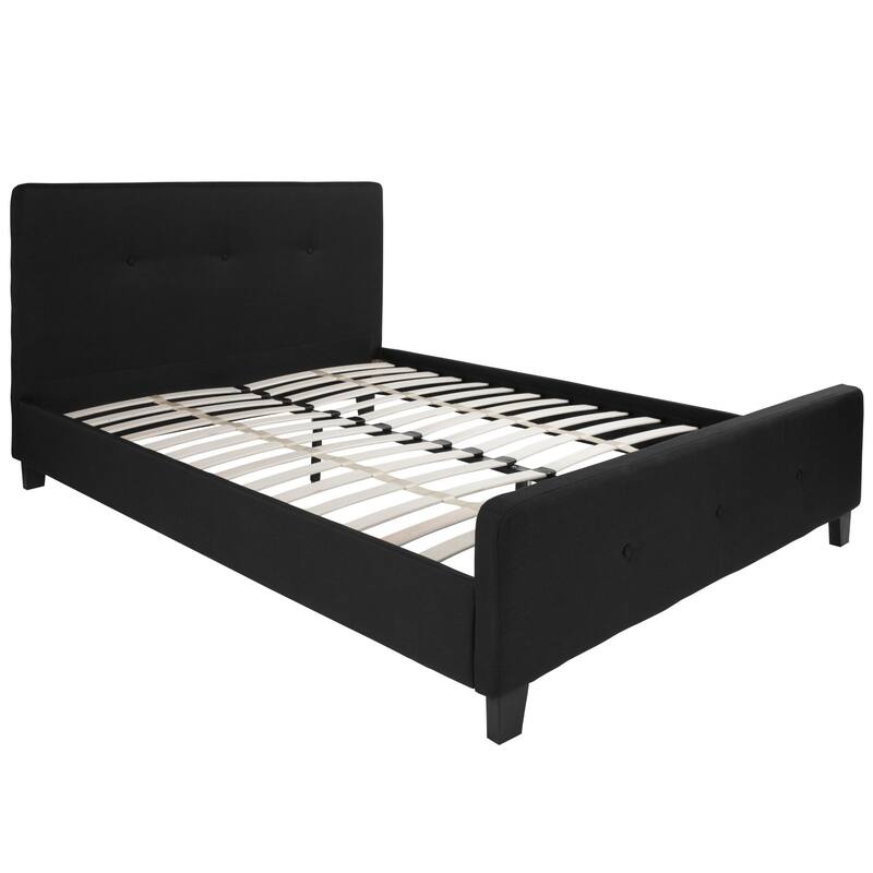 Tufted Platform Bed with 10 Inch Pocket Spring Mattress