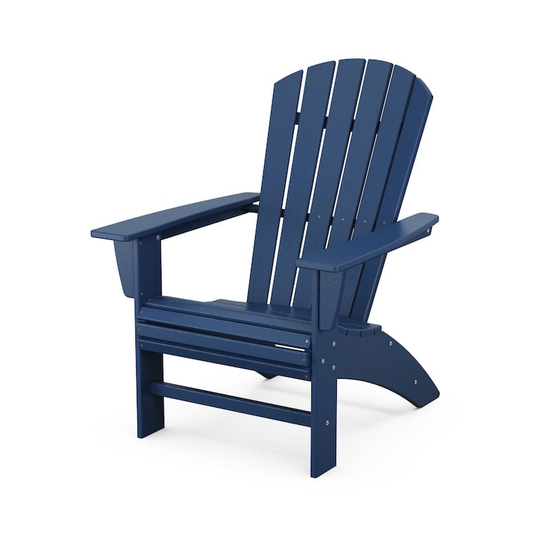 POLYWOOD Nautical Curveback Adirondack Chair - Navy