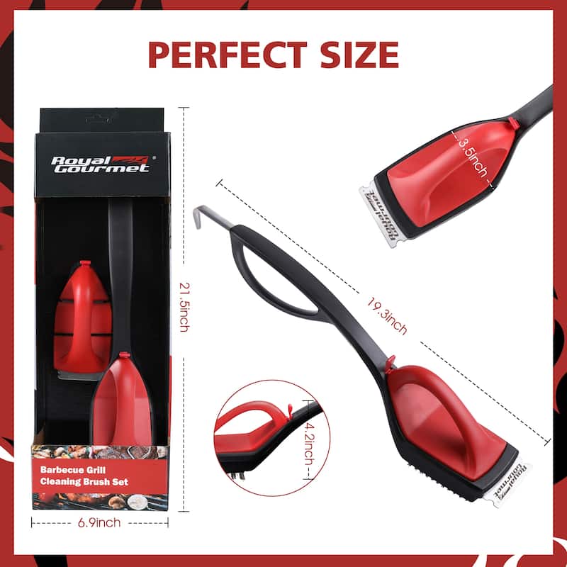 Royal Gourmet 5-Burner Gas Grill with Infrared Side Burner, including a Brush