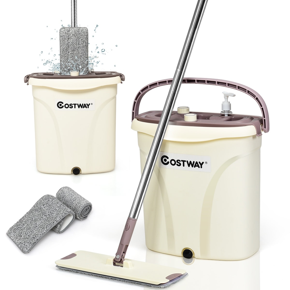 Microfiber Flat Mop with Bucket | Masthome