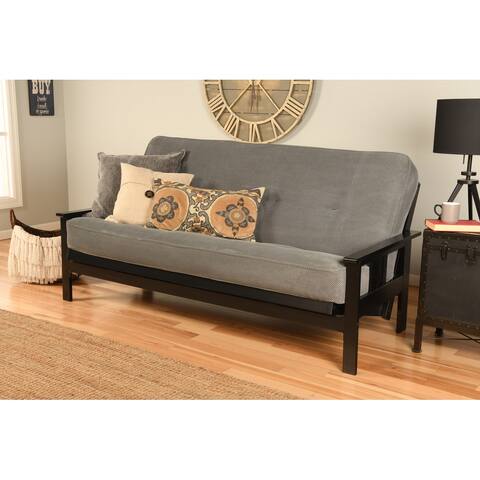 Somette Monterey Black Futon Set with Mattress