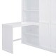 preview thumbnail 14 of 13, White Full Bunk Bed with Wardrobe, Desk & Shelves