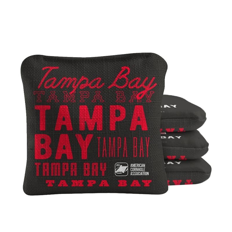 Tampa Bay Football Black Dual Sided Cornhole Bags