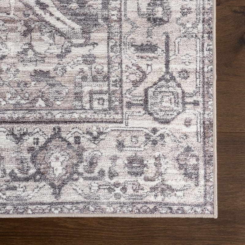 Nuloom Vita SplashGuard Vintage Medallion Machine Washable Area Rug
