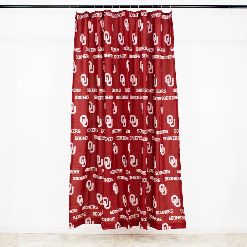 Oklahoma Sooners Printed Shower Curtain Cover - 70" x 72"