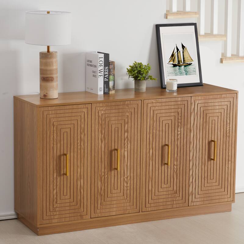 Buffet Cabinet with Doors and Adjustable Shelves