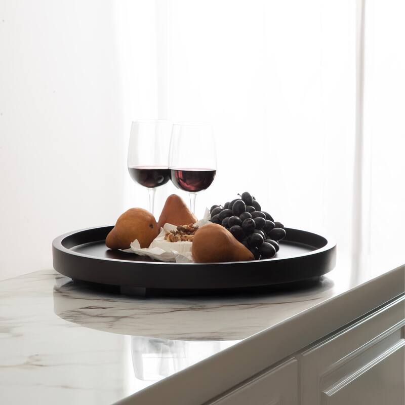 Kate and Laurel Halsey Round Lazy Susan Tray