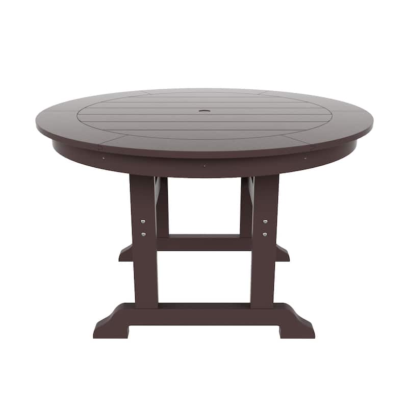 Shoreside 5-Piece Square Poly Eco-Friendly All Weather Outdoor Dining Set with Armchairs