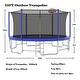 preview thumbnail 16 of 14, 15ft Round Outdoor Trampoline with Safety Enclosure Net