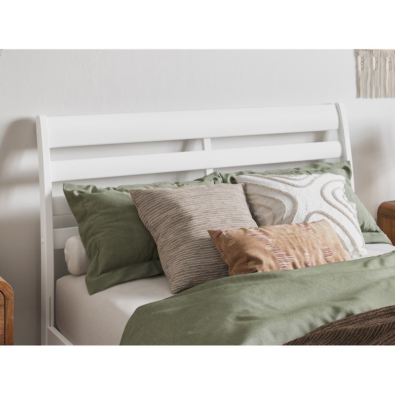Savannah Solid Wood Headboard with Attachable Charger - White - Full
