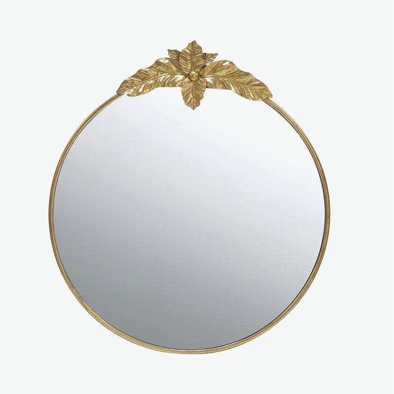 36" x 41" Large Round Wall Mirror with Gold Metal Frame