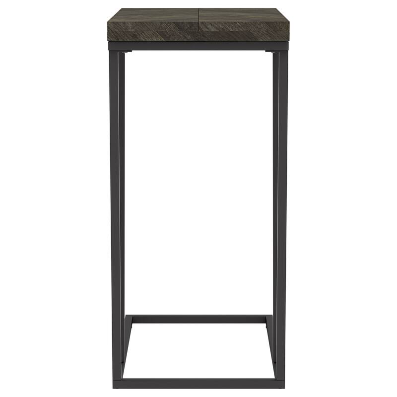 Carly Expandable Engineered Wood C-Shaped Side Table