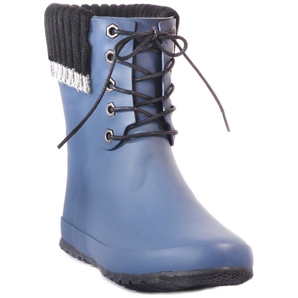 dav lace up rain boots