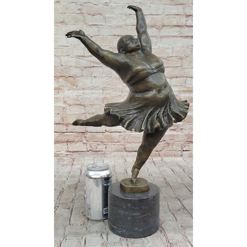 Full Figure Ballerina Ballet Dancer Arabesque Pirouette Bronze Sculpture Statue Original Art