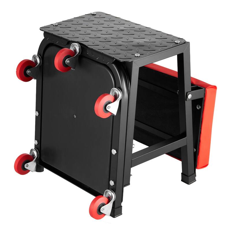 Anmytek Mechanic Stool Rolling Work Seat 300 Lbs Step Stool Garage Tool Stool