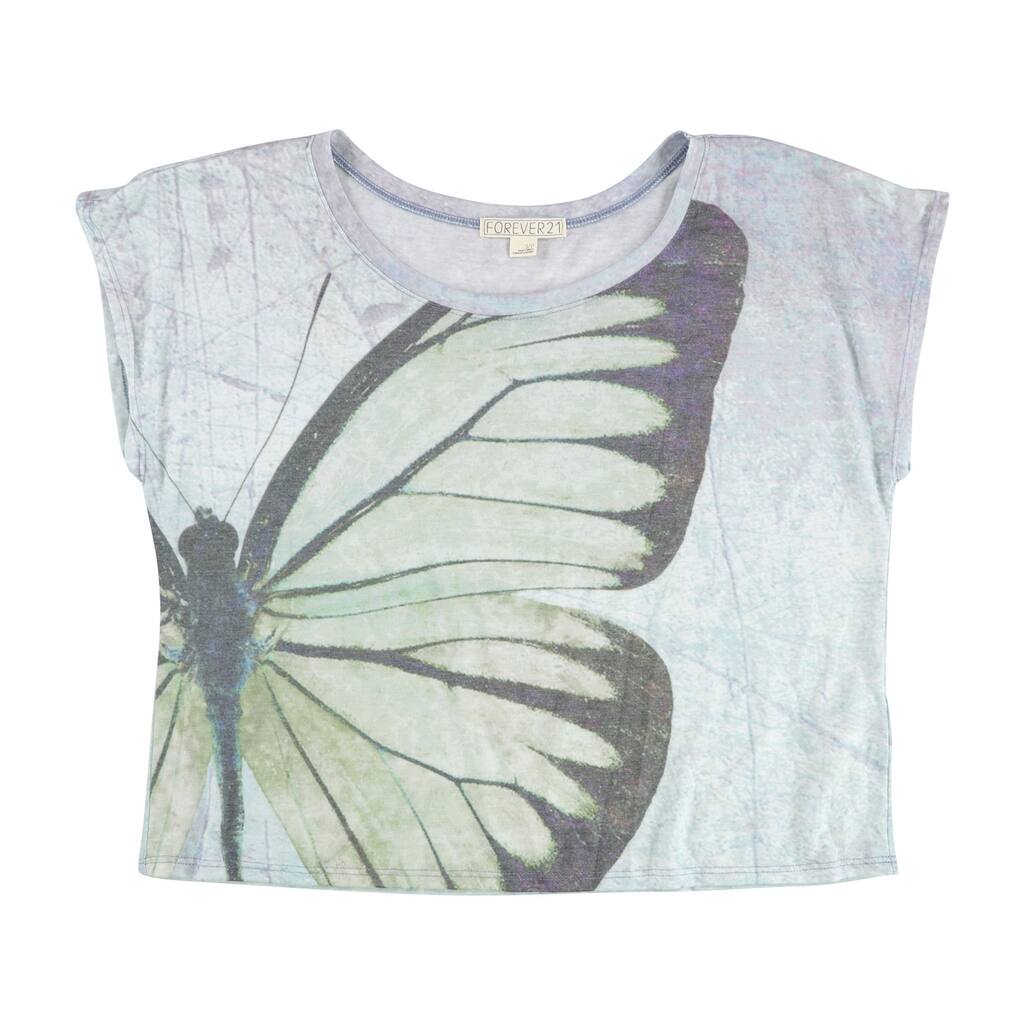 Forever 21 Womens Butterfly Graphic T-Shirt