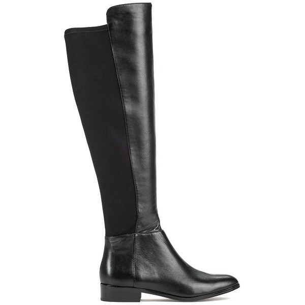 bromley tall leather block heel boots